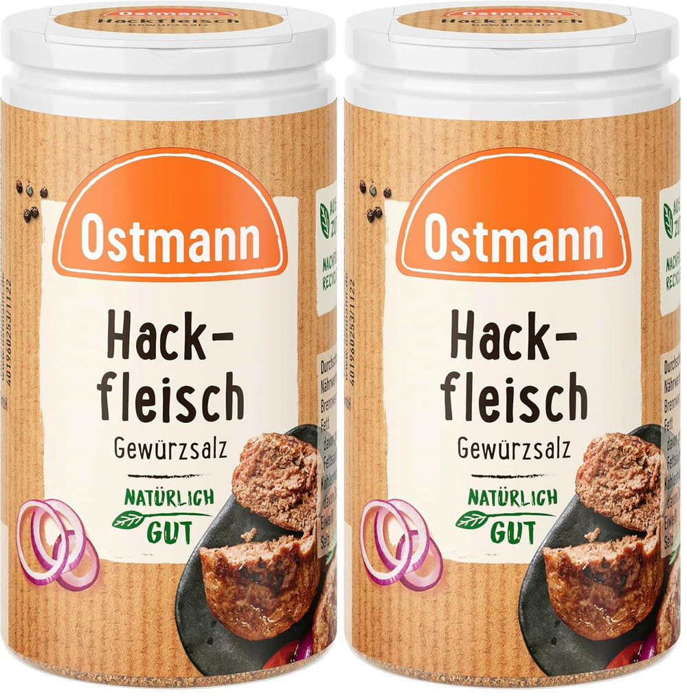 Ostmann Gewürze - Hackfleisch Gewürzsalz | Gewürz für Hackfleisch, Buletten oder Cevapcici | 60 g Streudose-ban
