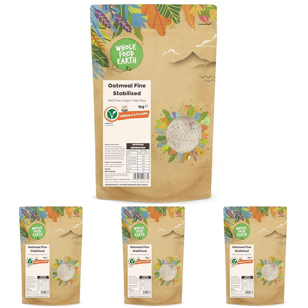 Wholefood Earth Fine Zab - nem GMO - vegán - tejmentes - hozzáadott cukor nélkül 1 kg