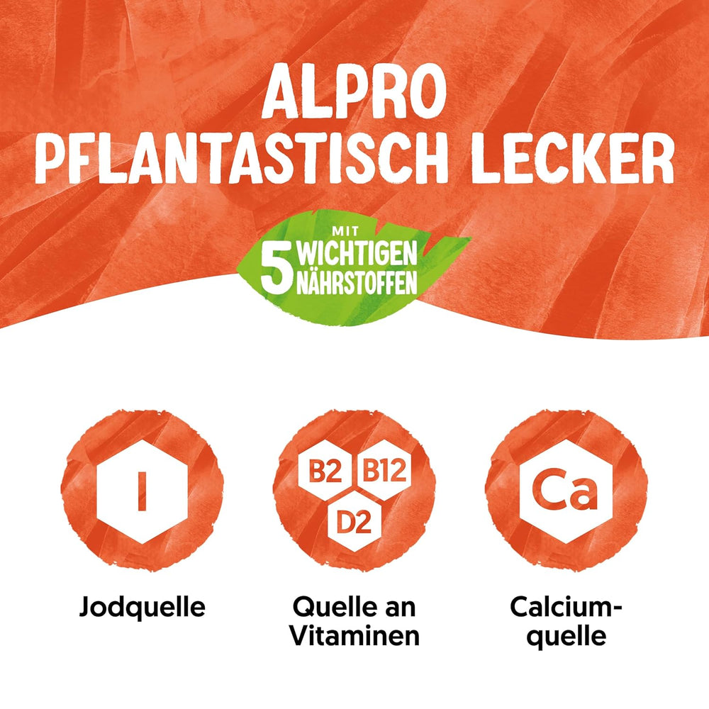 Alpro Sojadrink – Vegan és milchfrei – Von Natur aus laktosefrei und fettarm – Gazdag pflanzlichen Proteinen, inhalált kalcium és vitamin – 8 x 1 l – Haltbar