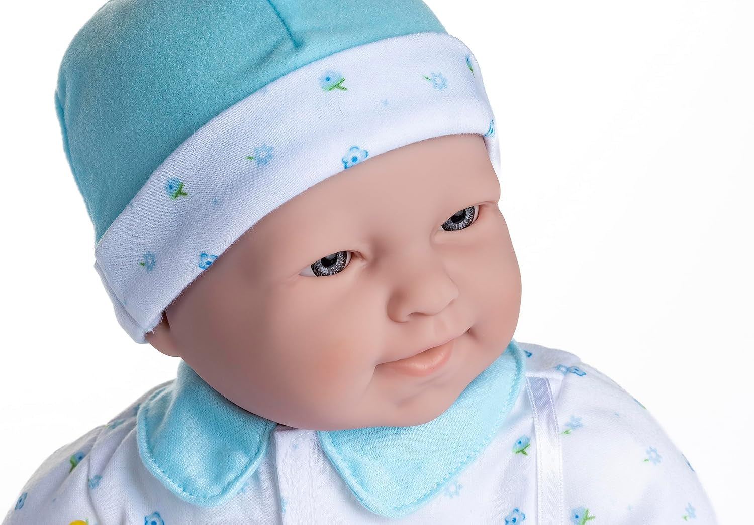 JC Toys La Baby Puppe, 51 cm, weicher und waschbarer Körper, magische Flasche und Schnuller, Blau, entworfen in Spanien, ab 2 Jahren
