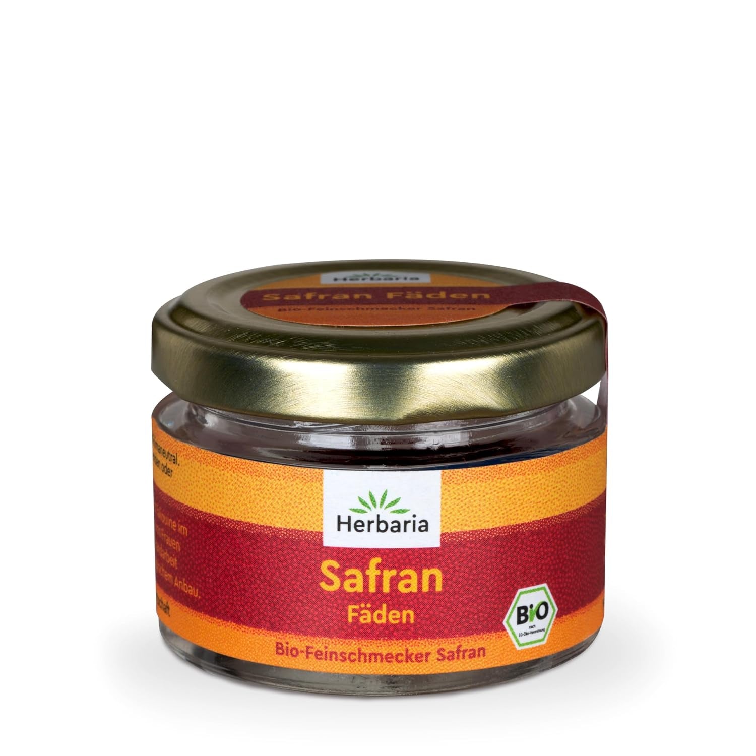 Herbaria Safran-Fäden bio 0,5g im Glas – Bio Saffron-Fäden aus dem bereicht Safran-Ort Taliouine in Marokko – Safranfäden in Premium Bio-Qualität – Saffron Premium – Safran première catégorie