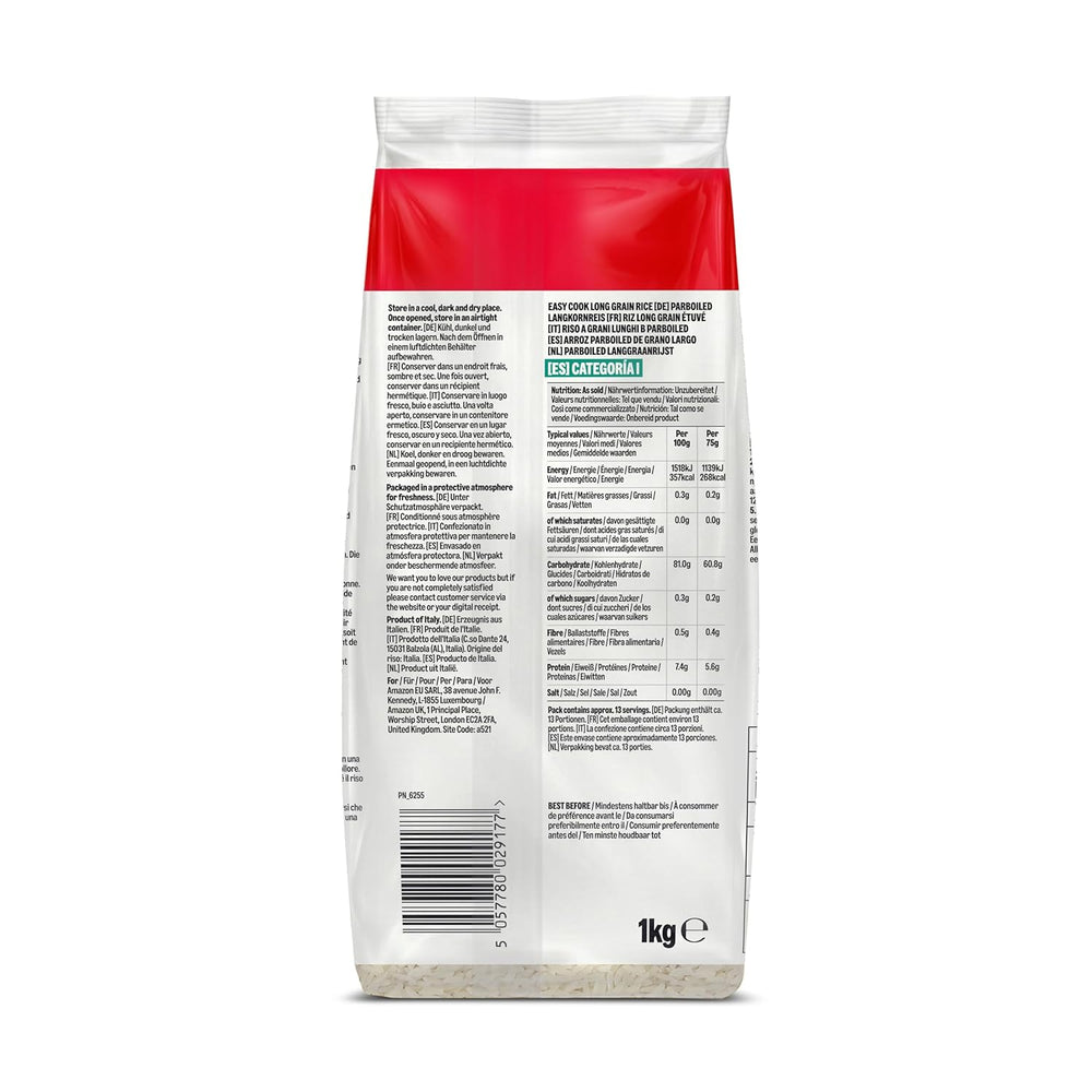 Előfőzött hosszú szemű rizs Amazonról, 1 kg