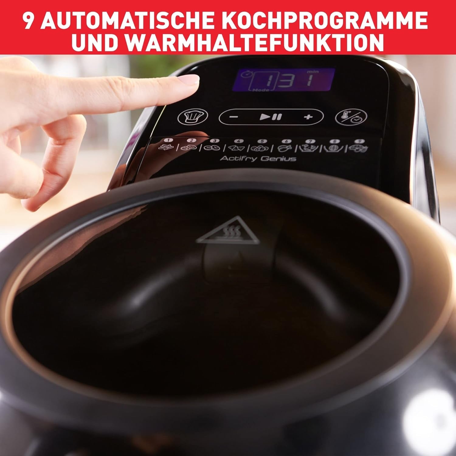Tefal FZ7738 Actifry Genius+ Hot Air Fryer, 1500 W, 1,2 Kg, 9 meniuri automate de gătit Electrocasnice Naty Shop