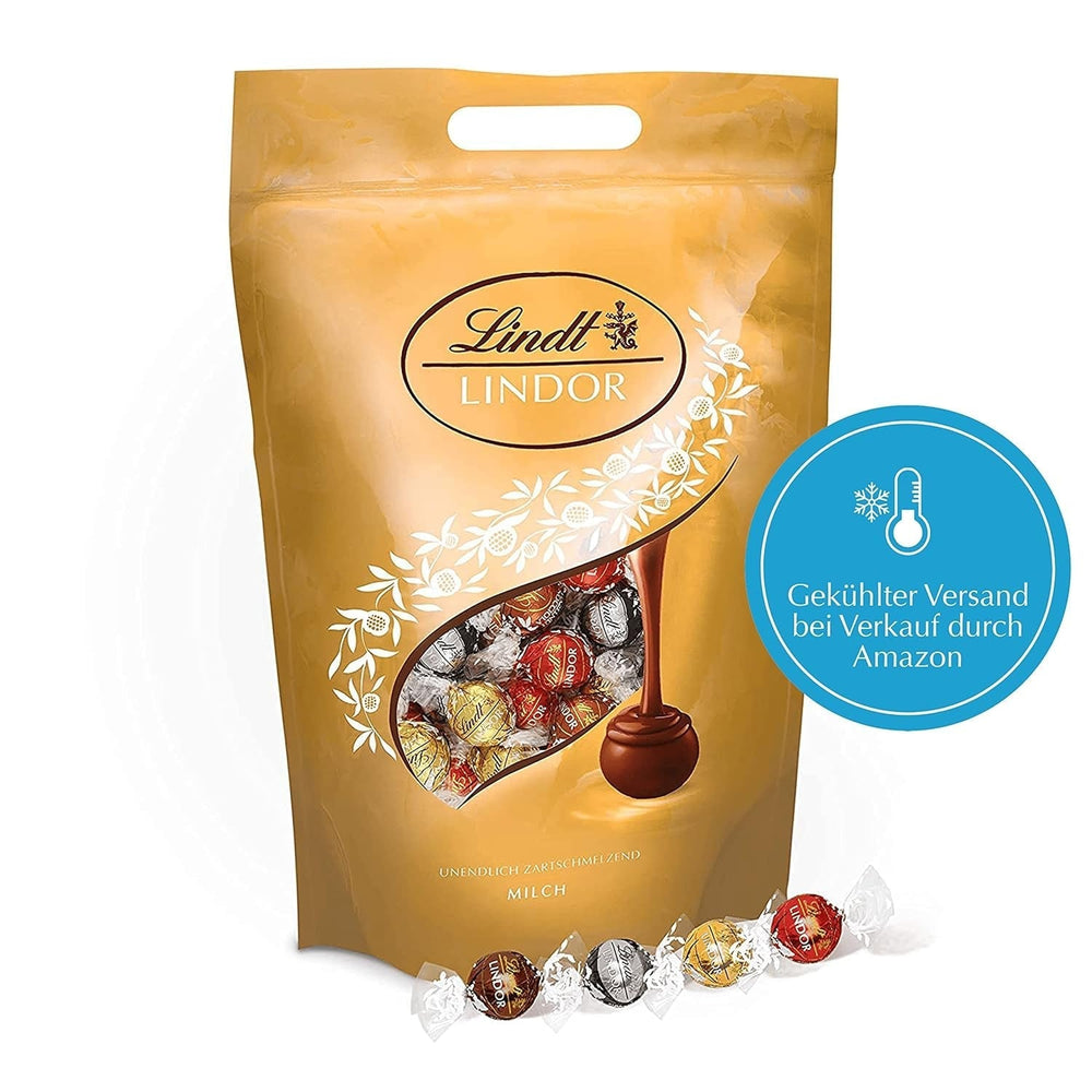 Lindt, mega kiszerelés, kb 160 db csokoládé gömb, különféle választék, 2 kg Csokoládé cukorka Naty Shop
