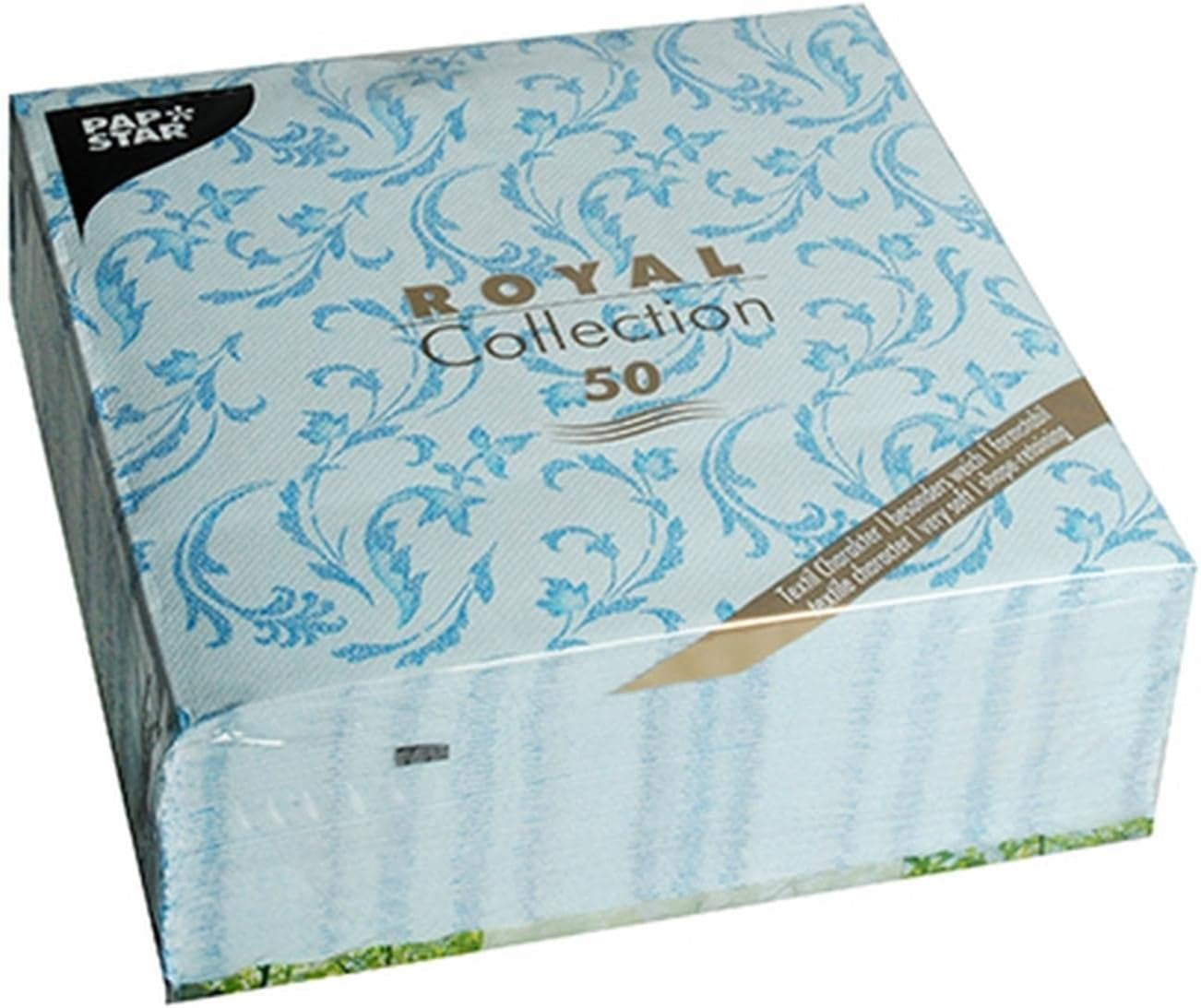 Papstar, 50 șervețele "ROYAL Collection" 1/4-fold 40 Cm X 40 Cm Fuchsia "Damascato", #85002