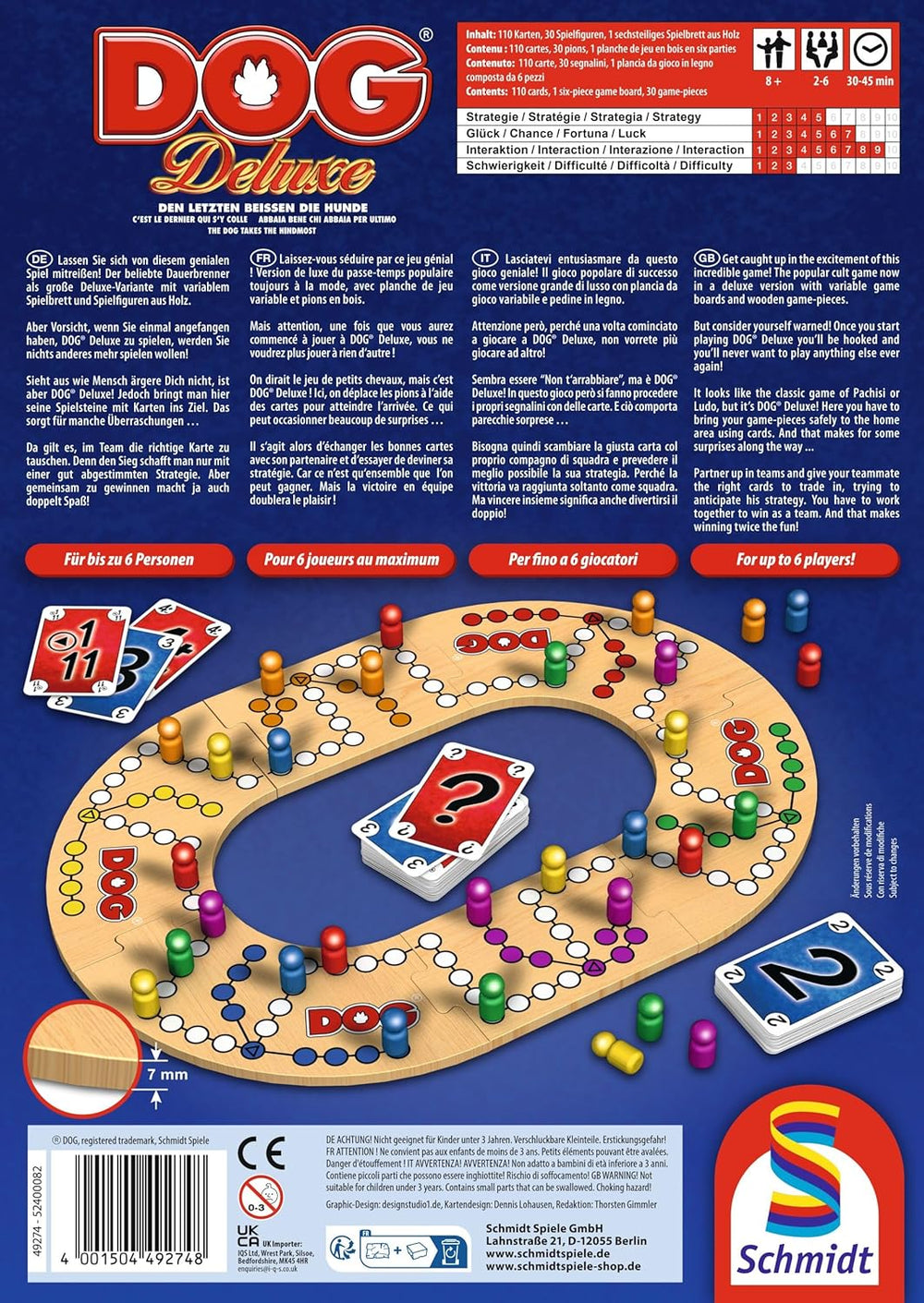 Schmidt Spiele 49274 Dog Deluxe, családi játék