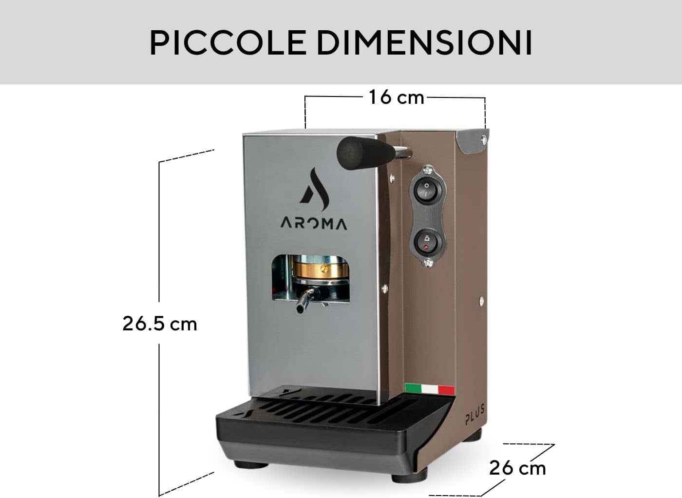 Capsule de cafea pentru espressor Aroma Plus+ ESE 44 (gri taupe)