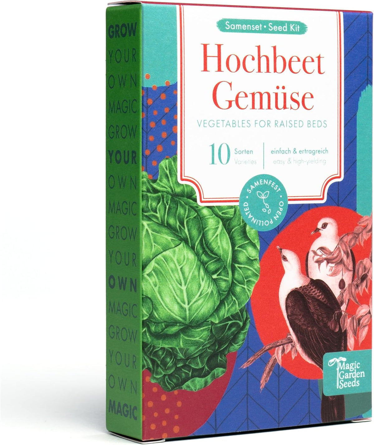 Hochbeet-Gemüse - 10 Samenfeste Gemüsesorten - Einfach & Ertragreich - Einsteiger-Saatgutset Als Kleines Geschenk Oder Für Den Eigenbedarf