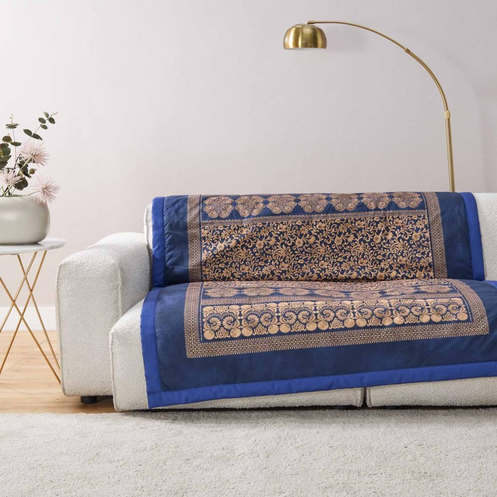 BASSETTI kockás pamut TORCELLO szín SÖTÉKKÉK B1 135X190 méret Paplanok és paplanok Naty Shop