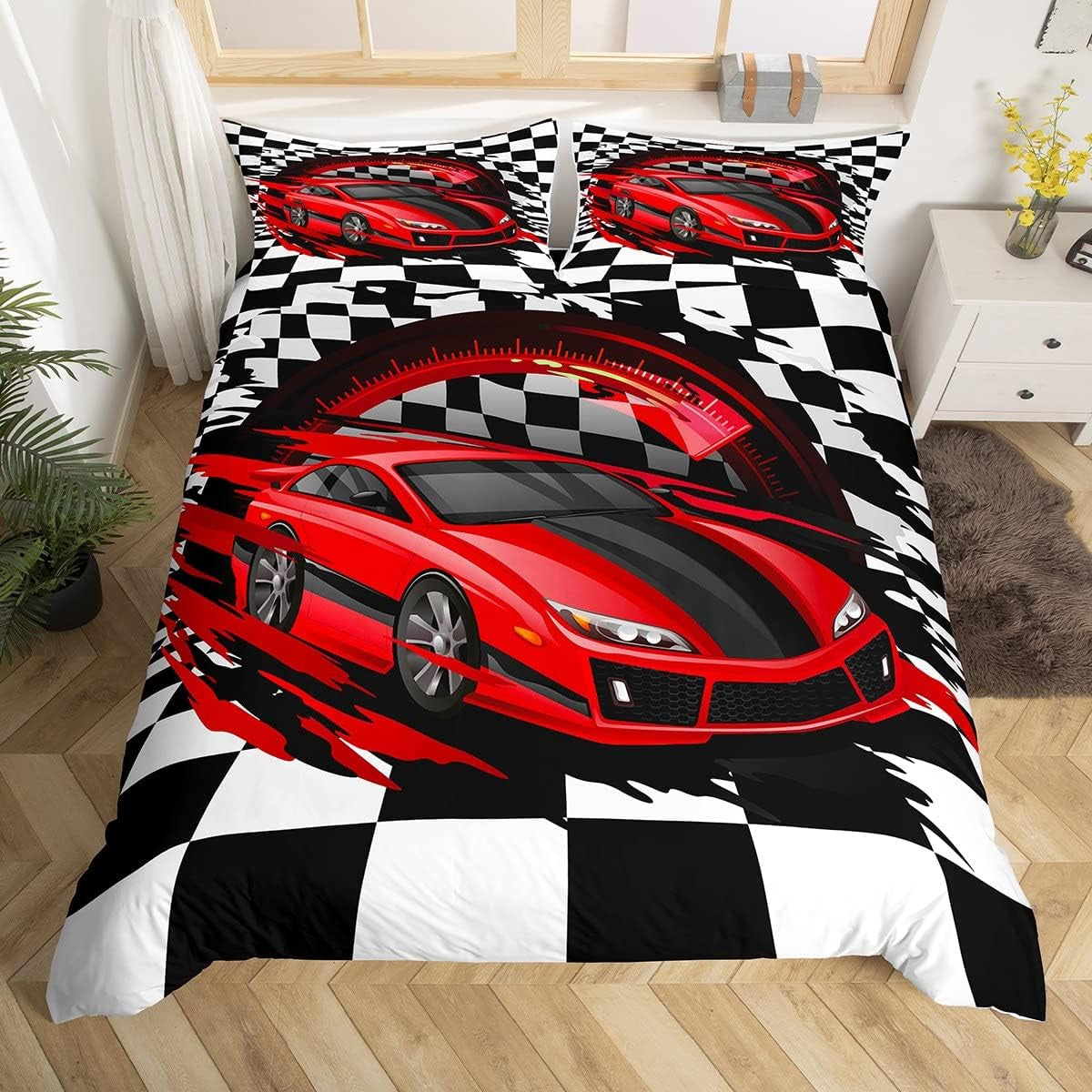 Jungen Cartoon Auto Bedtuchen Set 135X200,Kinder Bau Fahrzeuge Tröster Abdeckung Für Kind Kleinkind Teens,Dinosaurier Bettbezug,Traktor Maschinerie Bagger Bettdecke Abdeckung,Lkw Autos Bedtuchen Naty Shop Multi 18*80*20