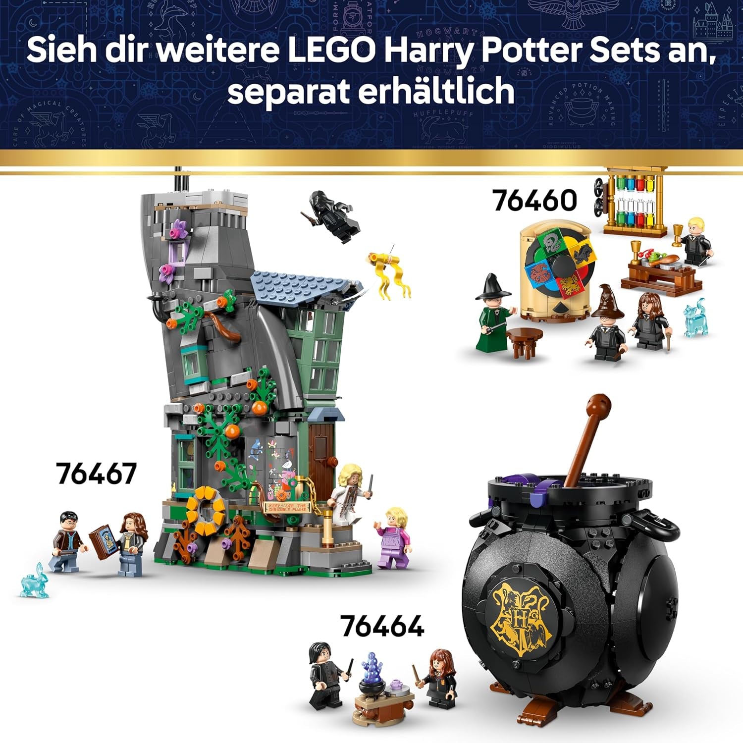 LEGO Harry Potter Schloss Hogwarts: Krankenflügel - DIY Set mit 7 Minifiguren - Modellbau mit Hermine und Ron Figuren - Kreatives Geschenk für Mädchen, Jungen und Fans ab 9 Jahren - 76463