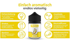 Twizzy Banana ételíz - 60 ml - Intenzív íz - Ideális sütéshez Aromas Naty Shop