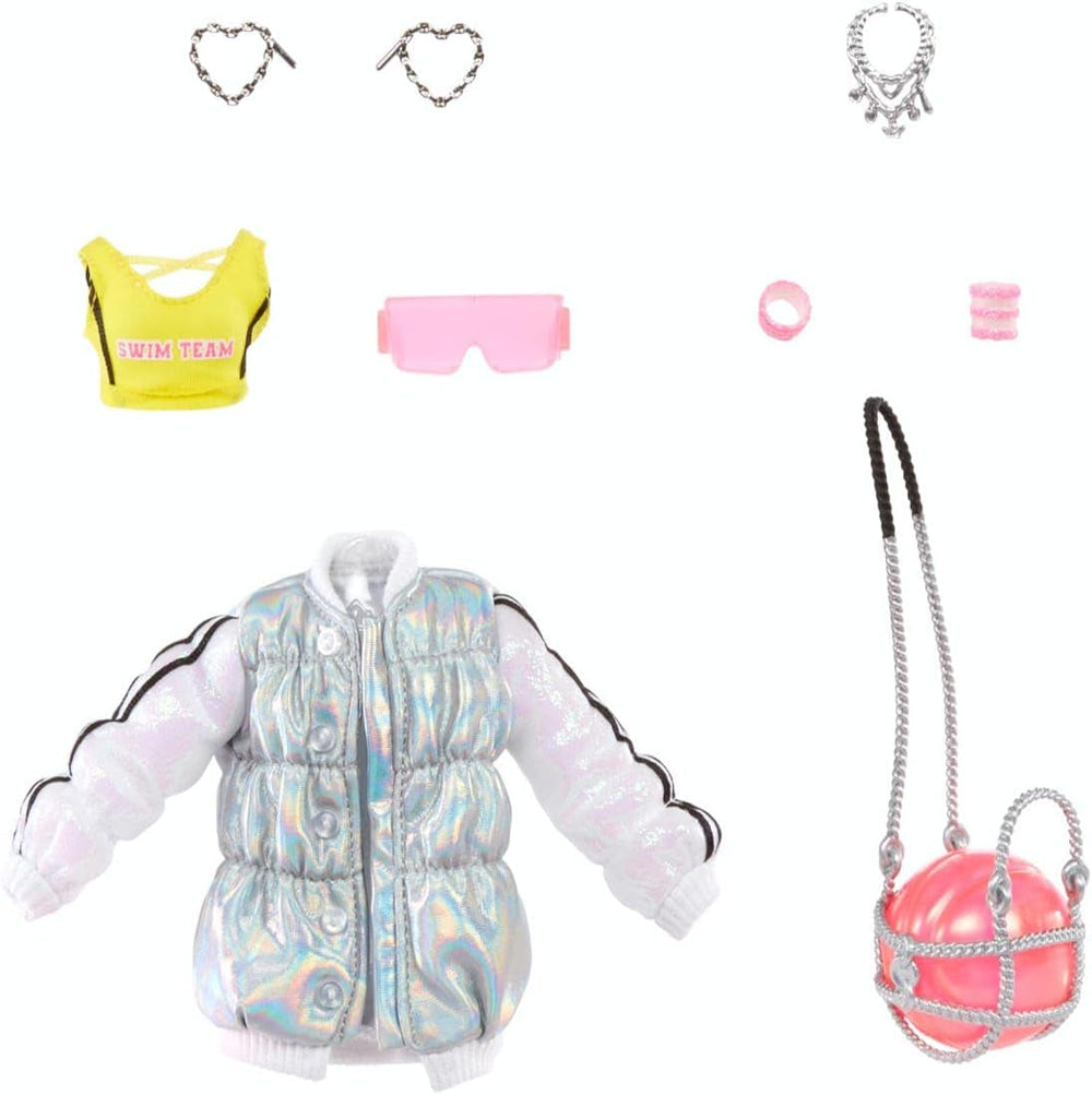 MGA Entertainment Mermaidz – JORDIE – Meerjungfrauen Puppe mit Farbwechsel & Schwarz-Blonde Haar – Inklusive Outfit & Zubehör – Voll beweglich – Zum Sammeln – Für Kinder ab 4 Jahren 580836