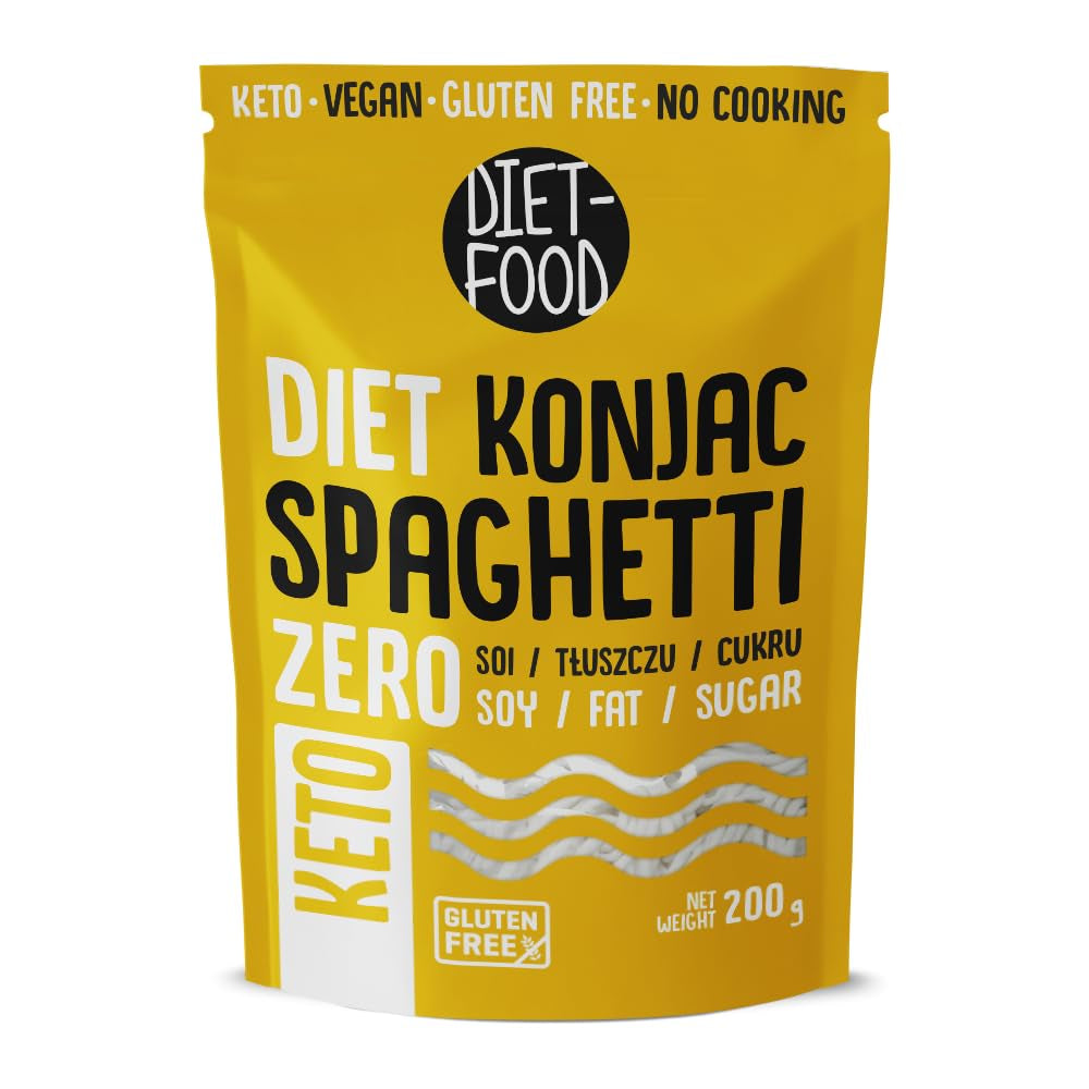 DIÉTA-ÉTEL Instant Shirataki Konjac rizs, alacsony szénhidráttartalmú, alacsony kalóriatartalmú, vegán, zsírmentes, szójamentes, gluténmentes, ketobarát, karcsúsító rizstészta, 200 gramm