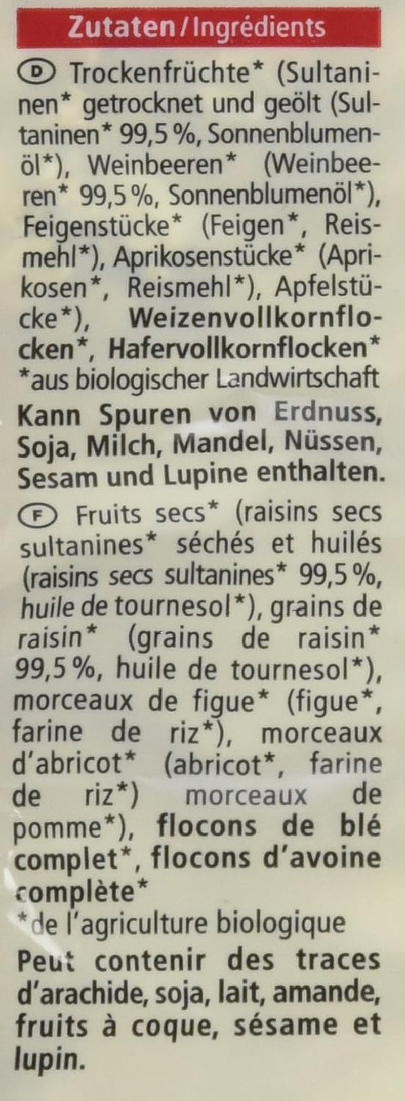 Müzli bio gyümölcsökkel, 750g