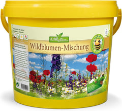 Wild Flower Mix NL Chrestensen | 5 literes vödör 500-1000 m²-hez | Hardy évelő virágmag | Vadvirág rét méheknek és lepkéknek | Kertnek, rétnek
