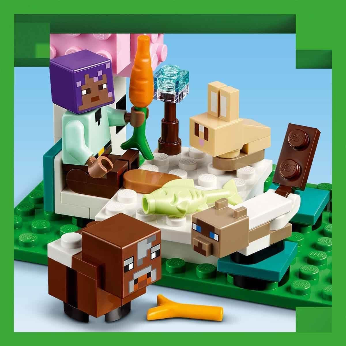 LEGO Minecraft Animal Sanctuary több állatból álló figura játék 7 éves lányoknak és fiúknak játékos gyerekeknek ajándék Plains Biome tégla modellkészlet 21253 Építőkészlet Besuche den LEGO-Store