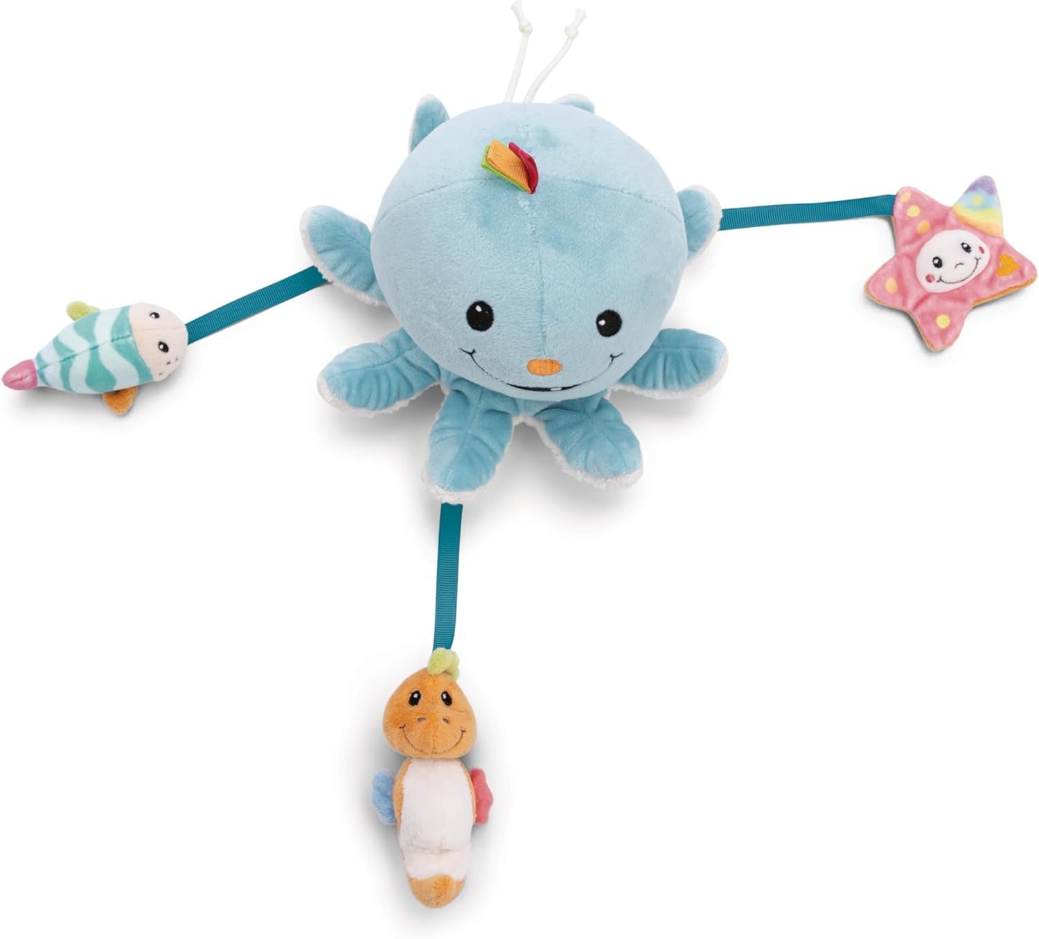 Jucărie de baie Octily 18x14cm incl. 3 figurine în cutie cadou 23.5x17x13.5cm albastru - jucărie cu elemente de prindere - jucărie pentru copii pentru baie pentru prindere și joacă Jucarii Bebe Naty Shop