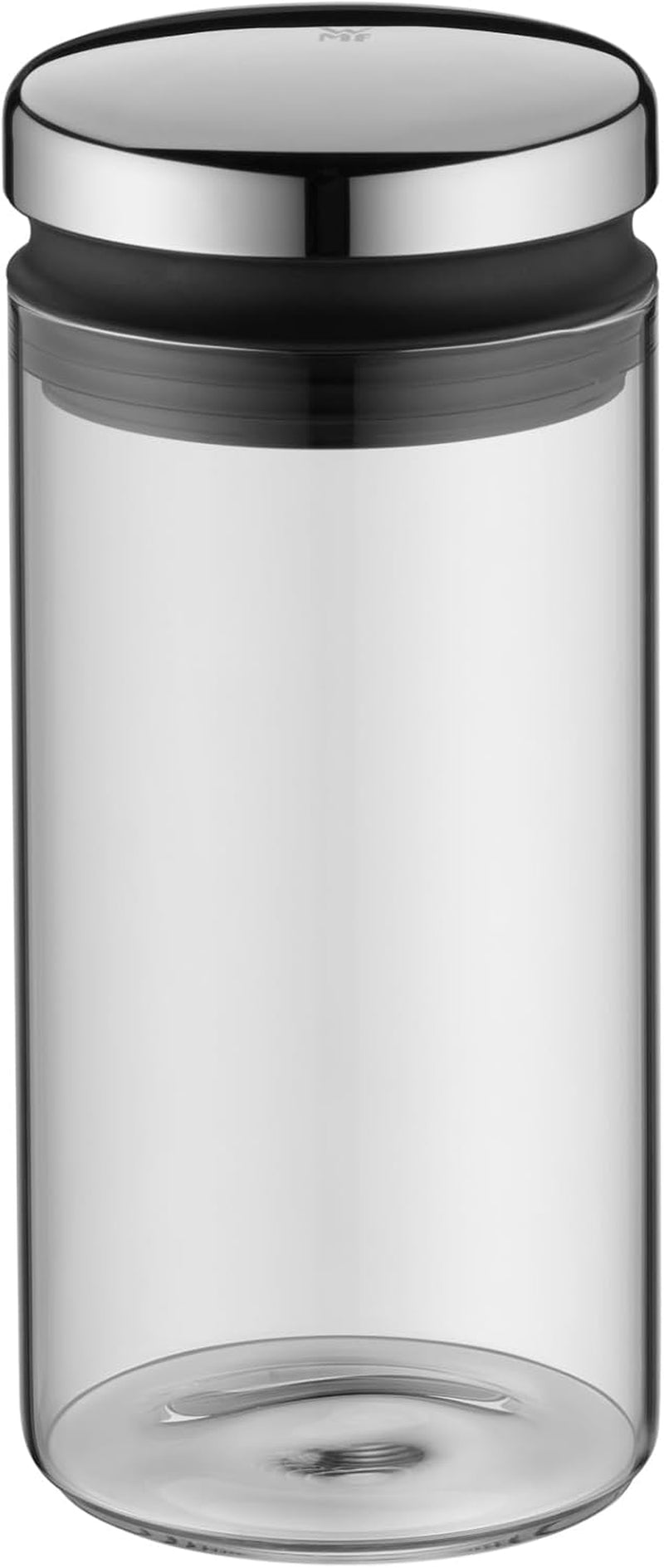 WMF Depot borcan de depozitare sticlă 1l, înălțime 21,5 cm, borcan de depozitare cu capac, recipient pentru boabe de cafea, borcan pentru cereale, borcan de depozitare a alimentelor cu deschidere mare de umplere (pachet de 4) Cutii depozitare alimente Naty Shop Singur 1 L