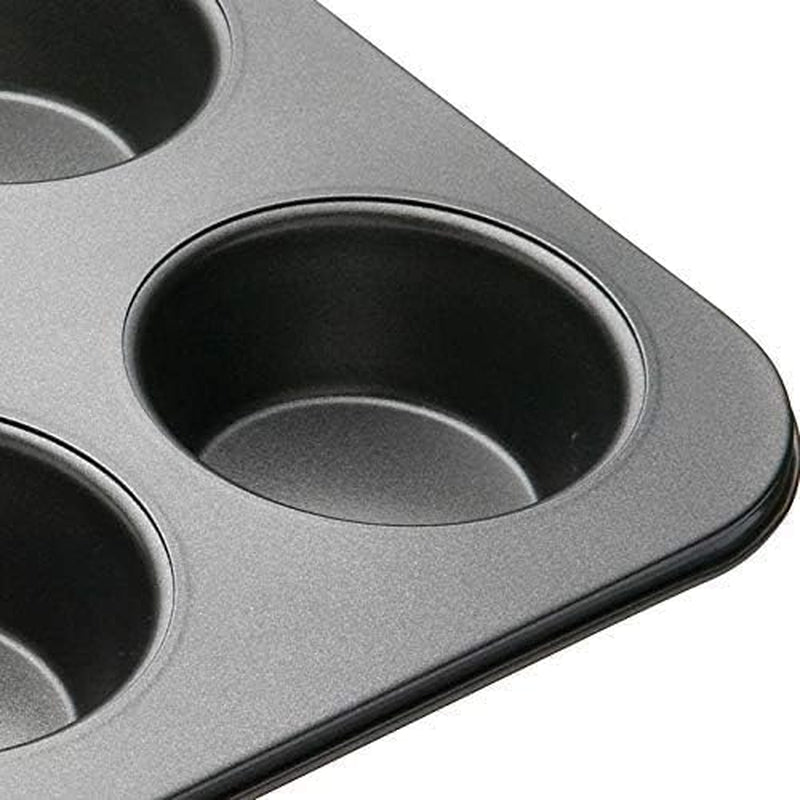 Masterclass Tiefes Muffinblech/Yorkshire Puddingform, 6-Loch-Form Mit PTFE-, PFOA- Und Bpa-Freier Antihaftbeschichtung, Robuster 1 mm Kohlenstoffstahl, Grau, 35 X 26 cm Formák és tálcák sütéshez Naty Shop