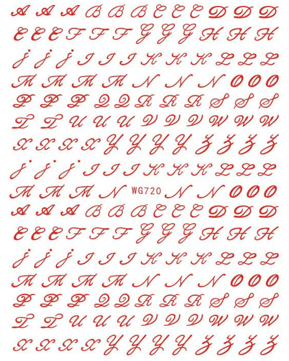 6 Blatt Nagelsticker Alte Alphabetzahlen Nagelaufkleber Selbstklebend Alte Briefe Nail Art Sticker Dekoration Nageldesign Zubehör