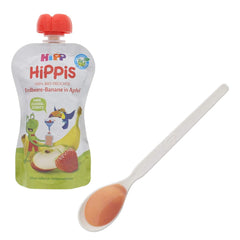 HiPP Organic gyerekeknek HiPPiS eper banán almában - Theo Toucan, 100g