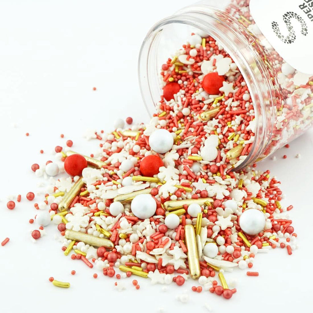 Super Streusel, Crăciun colorat, Sprinkles comestibil Sprinkles Naty Shop 90 grame