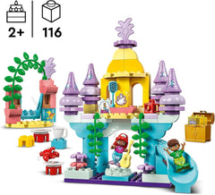 LEGO DUPLO | Disney Ariel varázslatos víz alatti palotája, oktatójáték Ariel sellő számára, víz alatti kastély 2 éven felüli gyerekeknek 10435 Építőkészlet Besuche den LEGO-Store