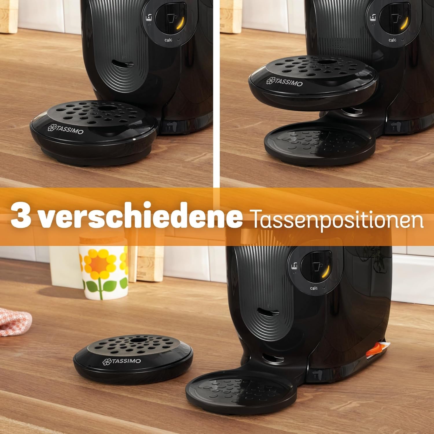 Espressor cu capsule Bosch Tassimo Style TAS112E, peste 70 de băuturi, potrivit pentru toate dimensiunile de cești, complet automat, sustenabil, economisește spațiu, 1400 W, negru
