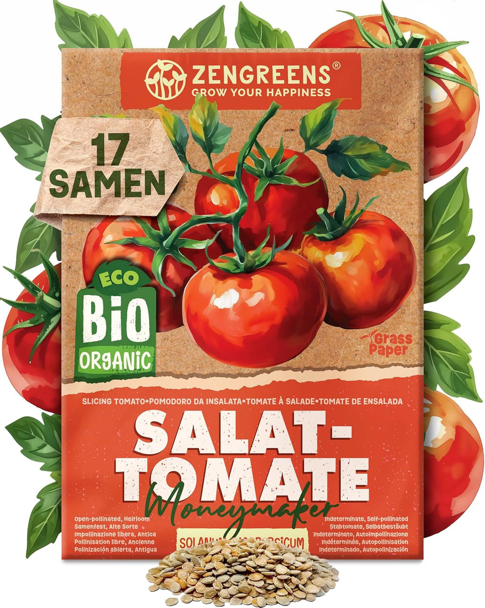 Bioparadicsommag 10-10 db-os paradicsommag készletben a kertben, erkélyen vagy magaságyásban történő egyszerű termesztéshez - Vetőmagok - Palánták