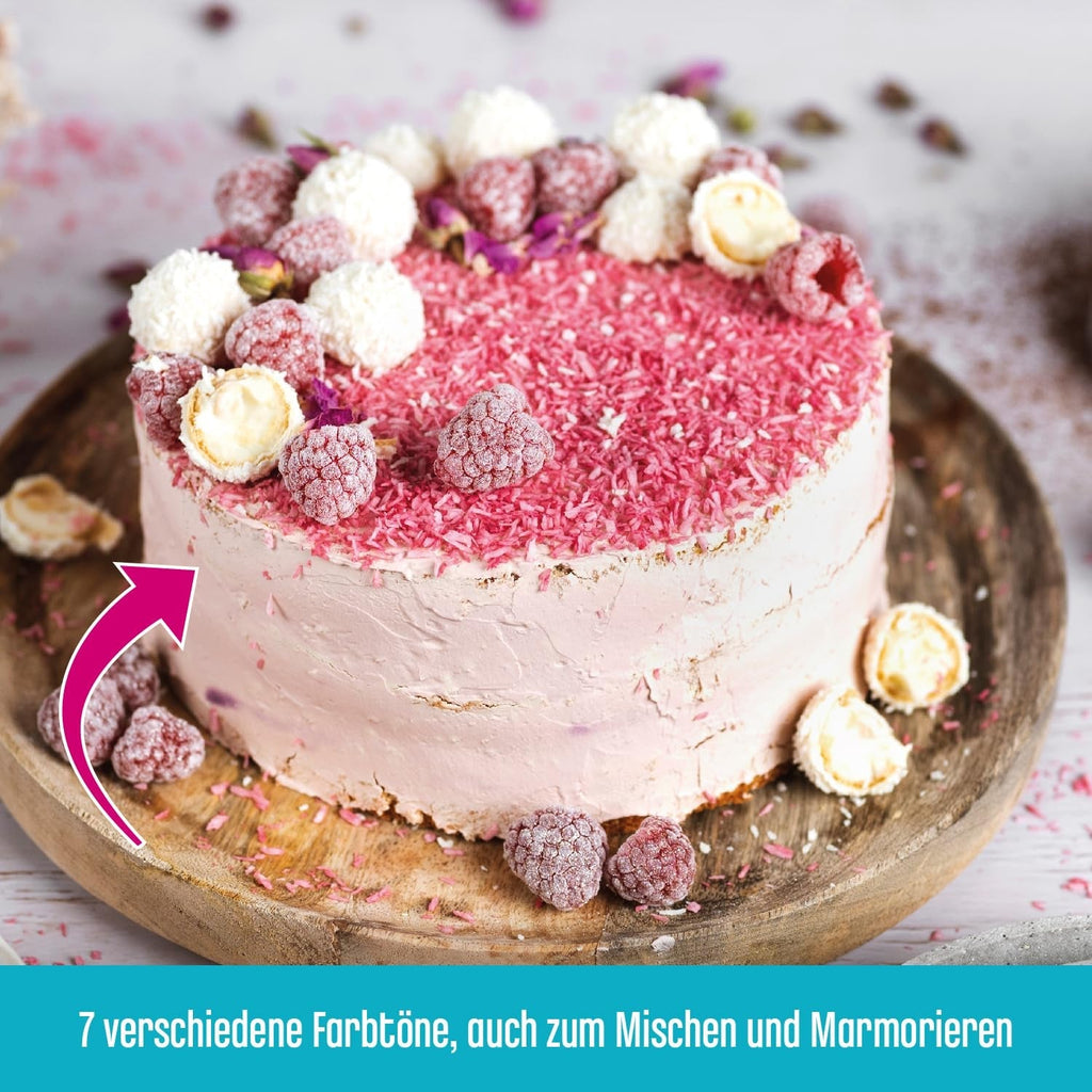 Pastă de colorant roz DECOCINO – 20 g – Colorant alimentar, ideal pentru colorarea prăjiturilor, fondantului și cremelor – Fără acizi grași azoici și gluten