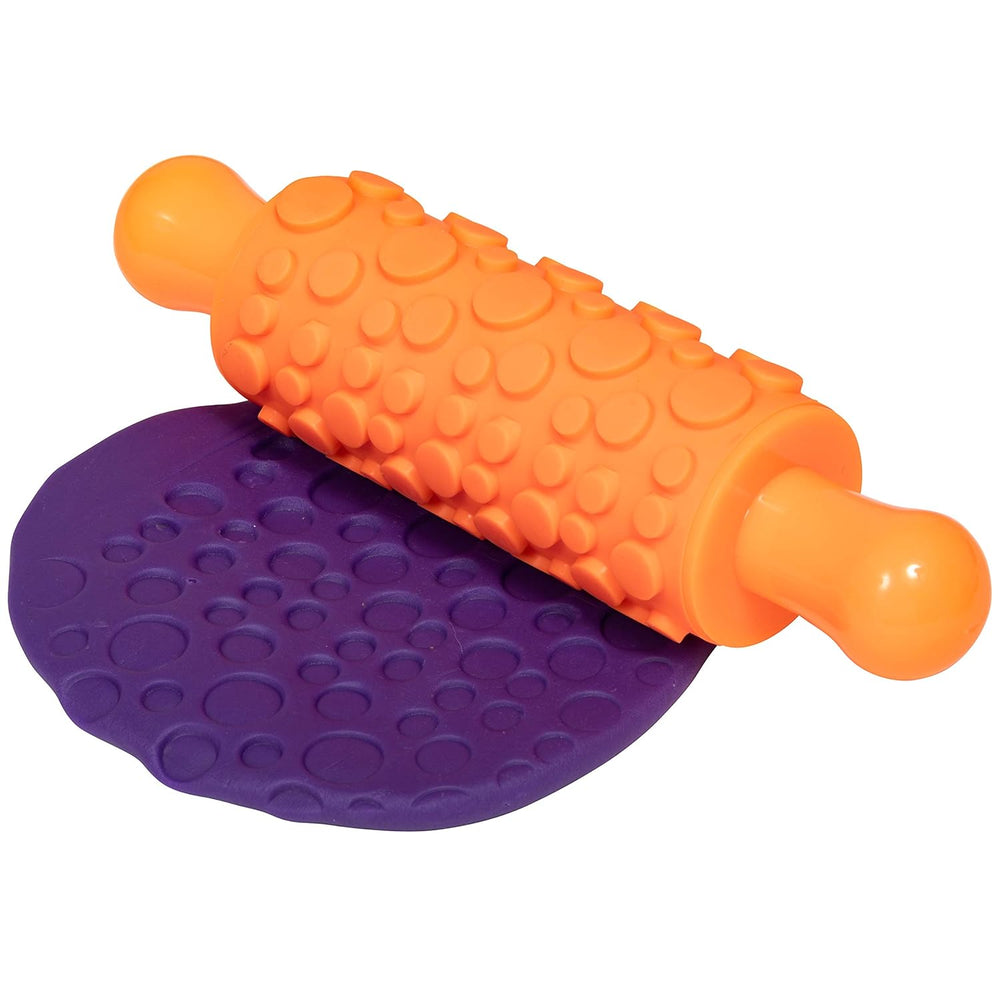 Mal- und Ton-Texturwalzen - 4er-Set - strukturált Knetrollen für Kinder - Vielseitige Muster zum Basteln und Dekorieren