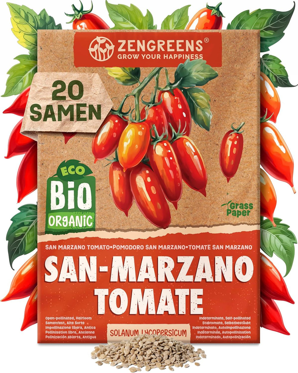 Bioparadicsommag 10-10 db-os paradicsommag készletben a kertben, erkélyen vagy magaságyásban történő egyszerű termesztéshez - Vetőmagok - Palánták