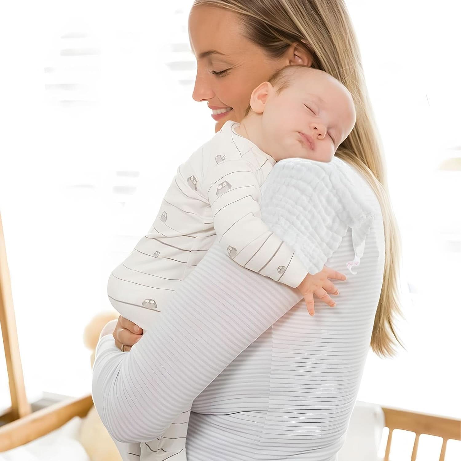 Prosoape de spălat pentru bebeluși EXTSUD, pachet de 10 prosoape de muselină pentru bebeluși Mama si Copilul Naty Shop