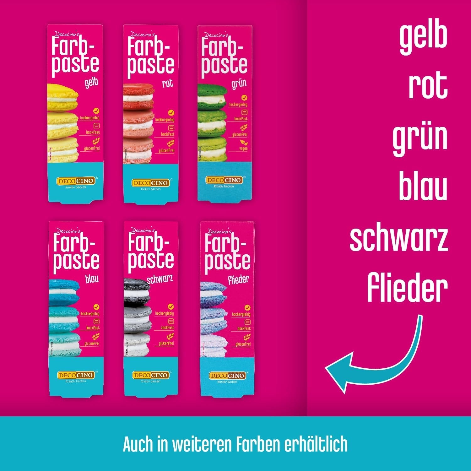 Pastă de colorant roz DECOCINO – 20 g – Colorant alimentar, ideal pentru colorarea prăjiturilor, fondantului și cremelor – Fără acizi grași azoici și gluten