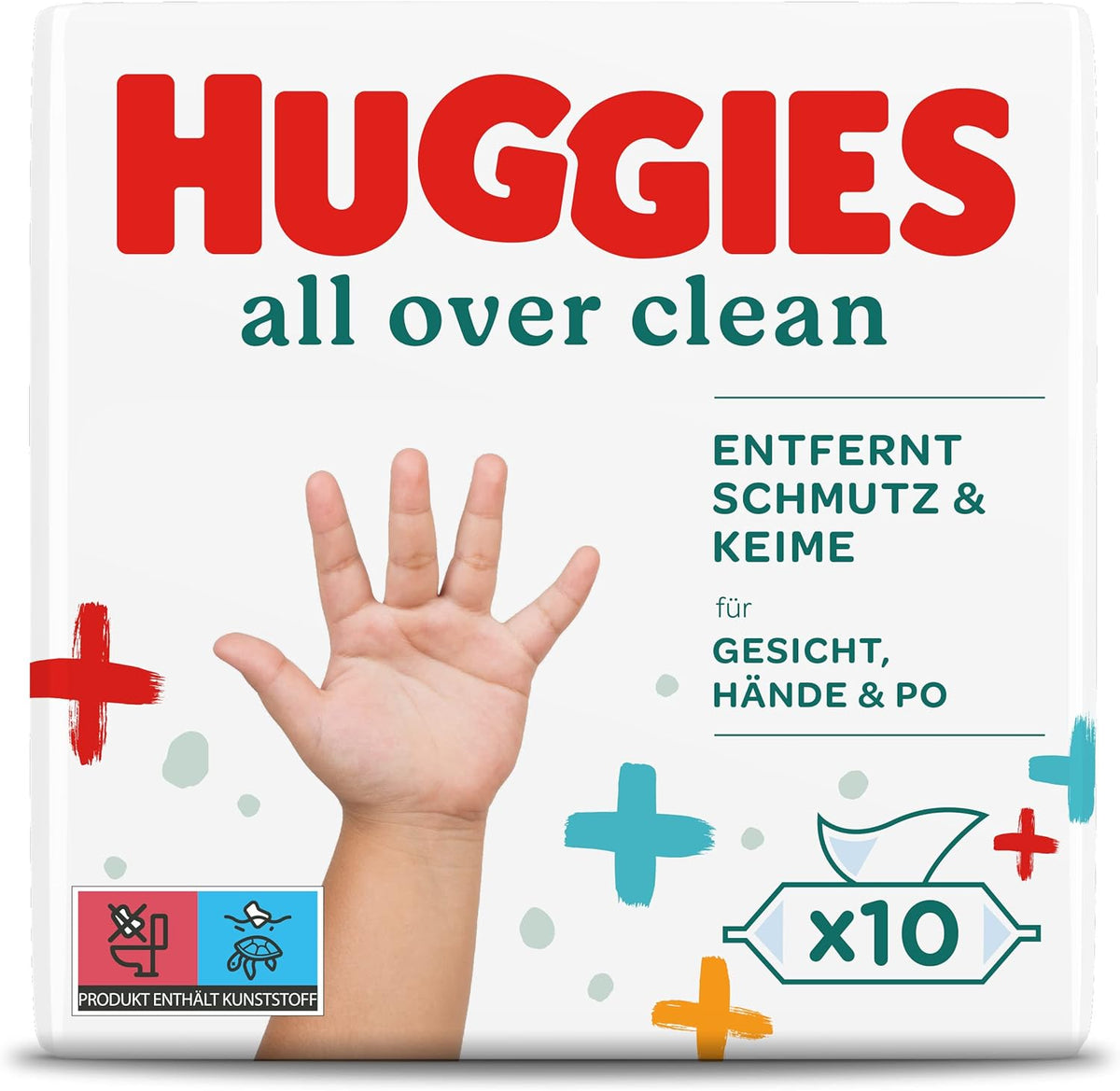 Huggies baba nedves törlőkendők General Clean teljes testre diszkrét Fresh 10 x 56 törlőkendő havi doboz