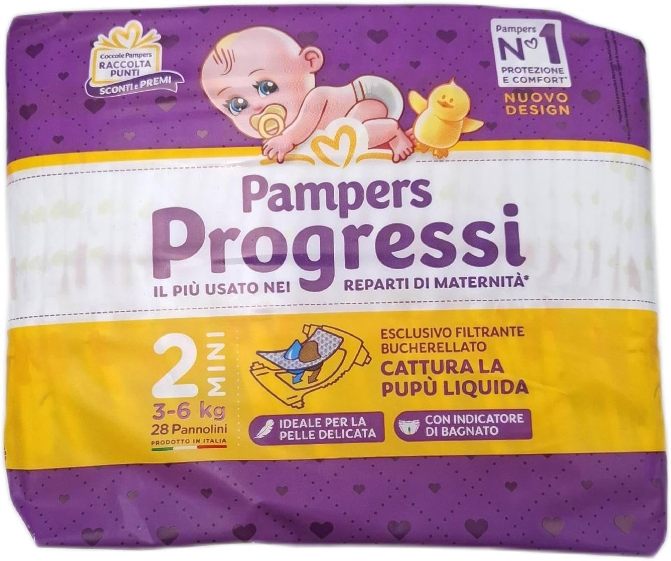 Pampers Progressi Maxi pelenkák + 500 extra ölelkezési pont, 4-es méret (7-18 kg), 126 pelenka (standard méret)