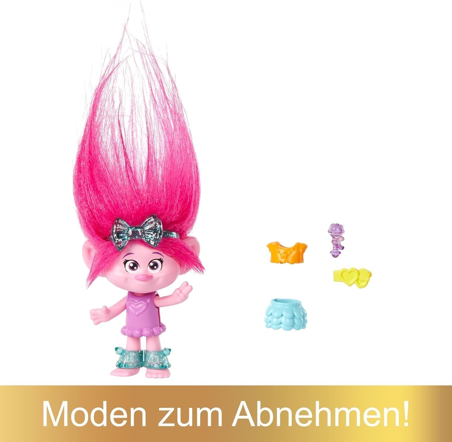 Mattel DREAMWORKS TROLLS Together Strong - Surprize păroase Poppy Queen Poppy, Viva, Branch And Guy Diamond Plush Hair, 2 Surprize păroase, Accesoriu, Pentru copii cu vârsta peste 3 ani, HNF10 Papusi Naty Shop