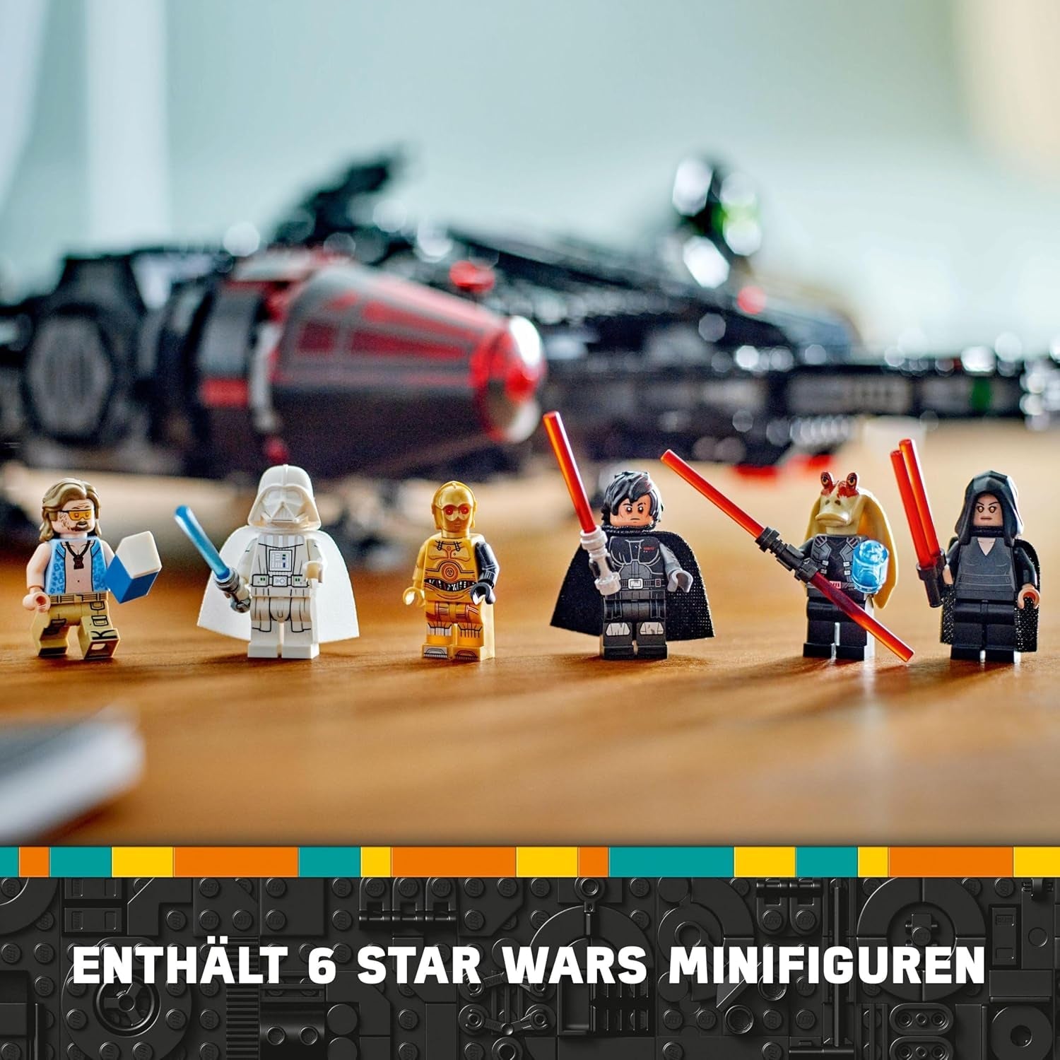LEGO Star Wars Dark Millenium Falcon, Csillaghajó készlet, Építőjáték gyerekeknek, Születésnapi ajándék fiúknak, lányoknak és rajongóknak, Kalandjáték 75389 Építőkészletek Besuche den LEGO-Store