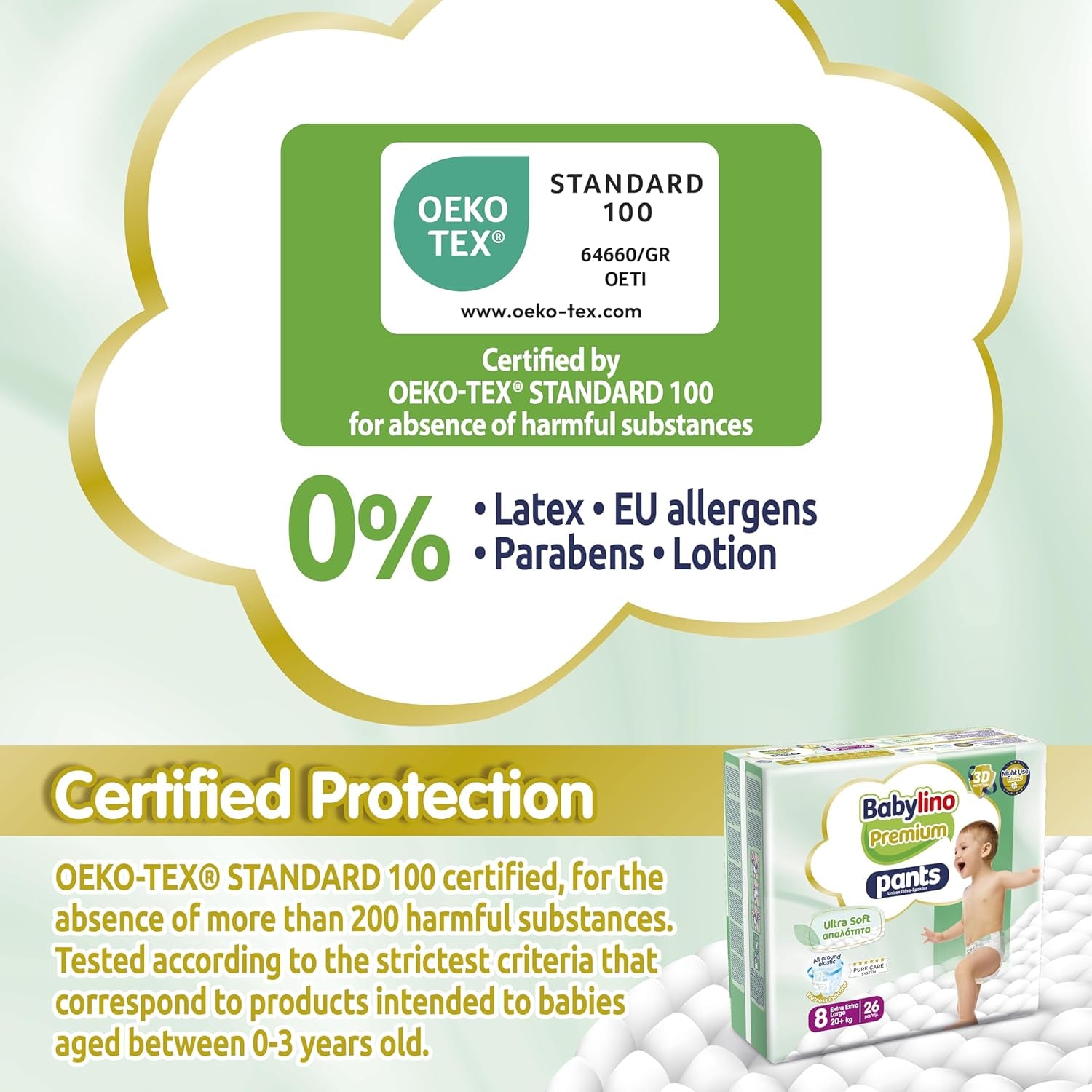 Prémium 8-as méretű nadrág Ultra-Soft szűrővel, XXL (20+ kg), 104 darab