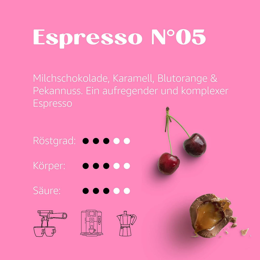 Espresso Nr. 5 – Amestec Pur de Arabica Specială – Boabe de cafea din Guatemala, Etiopia și Brazilia - 750g
