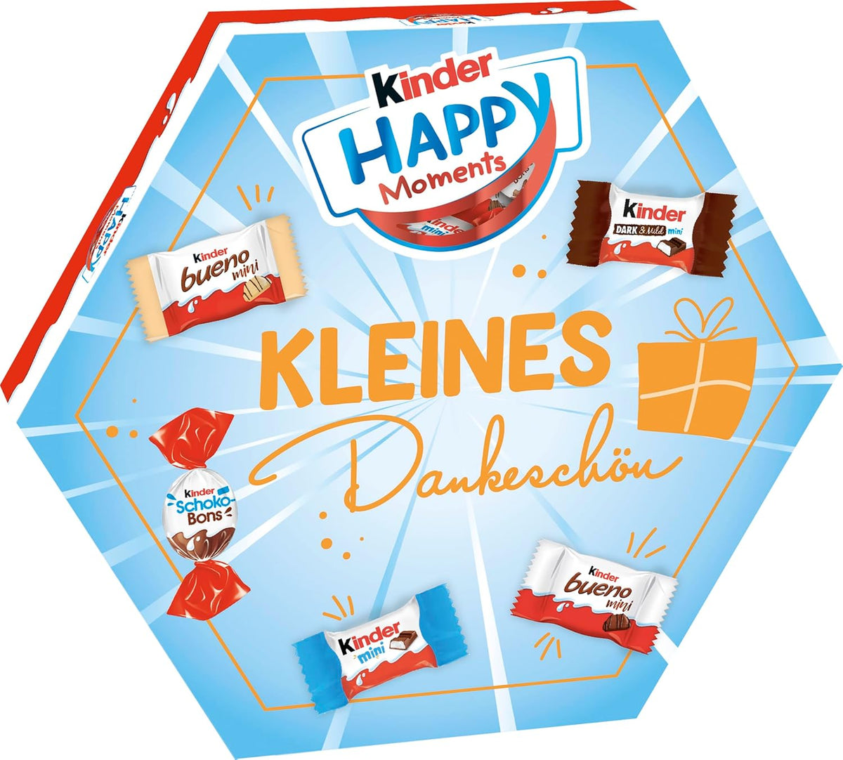 kinder Happy Moments Mini Mix - Valentin-napi ajándék neki és neki - A társasági élethez és a barátokkal és családdal való megosztáshoz - 161g