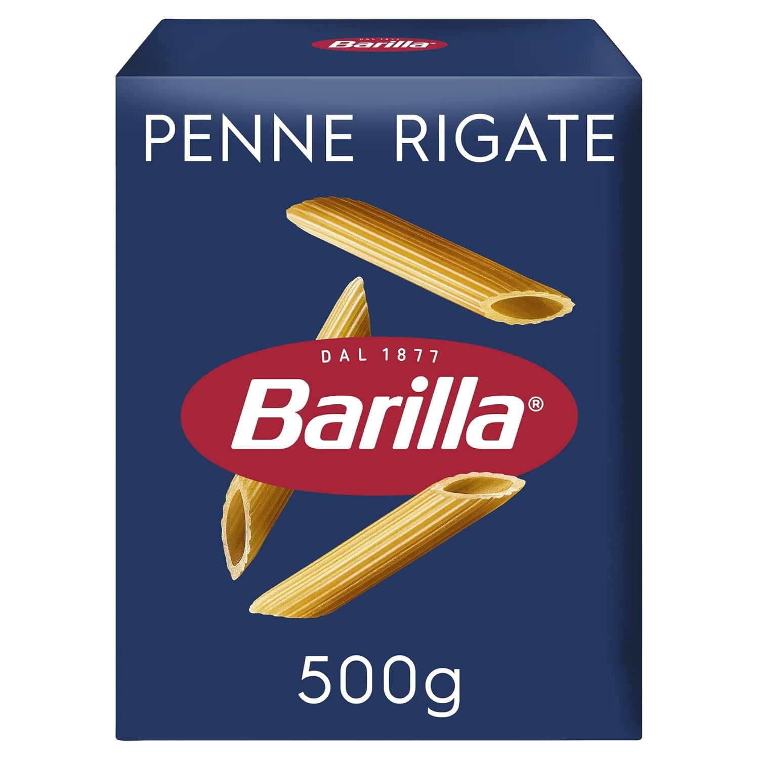Pasta Barilla Classic Penne Rigate Nr. 73 kiváló minőségű durumbúzából, mindig al dente (1 x 500 g)