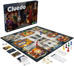Joc de societate Cluedo Hasbro Gaming pentru copii cu vârsta de 8 ani și peste, joc Cluedo reproiectat pentru 2 până la 6 jucători, joc de detectivi și puzzle, joc de mister perfect pentru