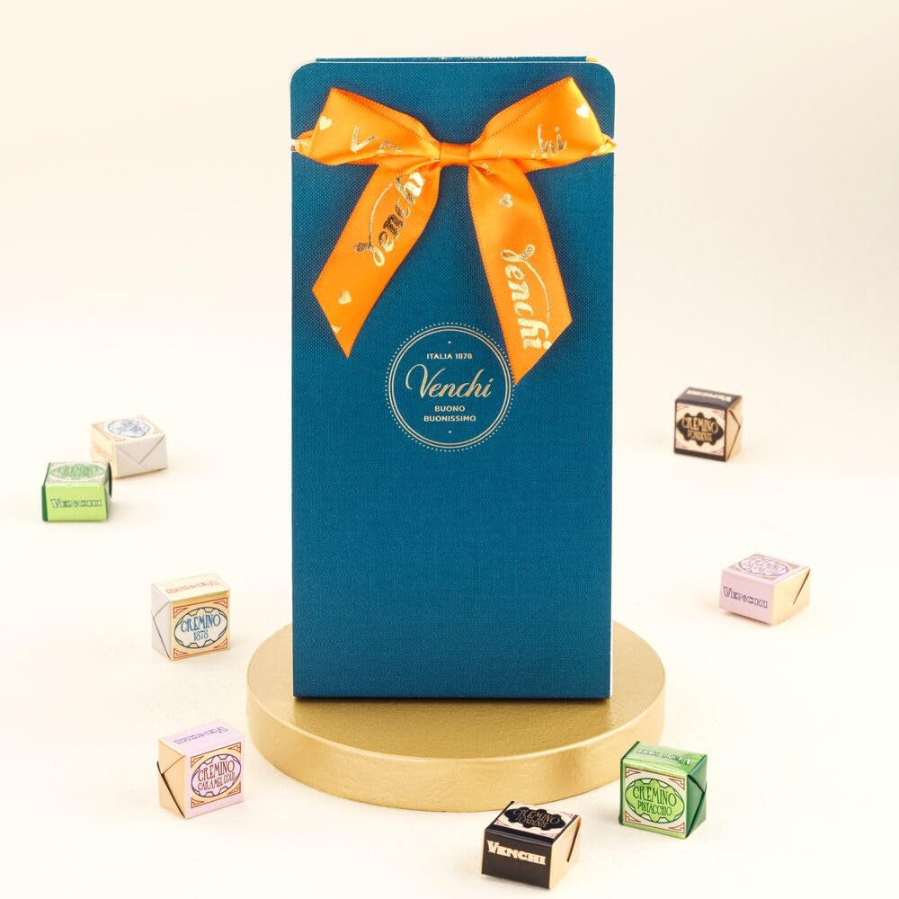 Venchi – Murrine Collection – Ajándékdoboz válogatott Cremino csokoládéval, 407 g – OFJ Piemont erdei mogyoróval – Ajándékötlet – Gluténmentes
