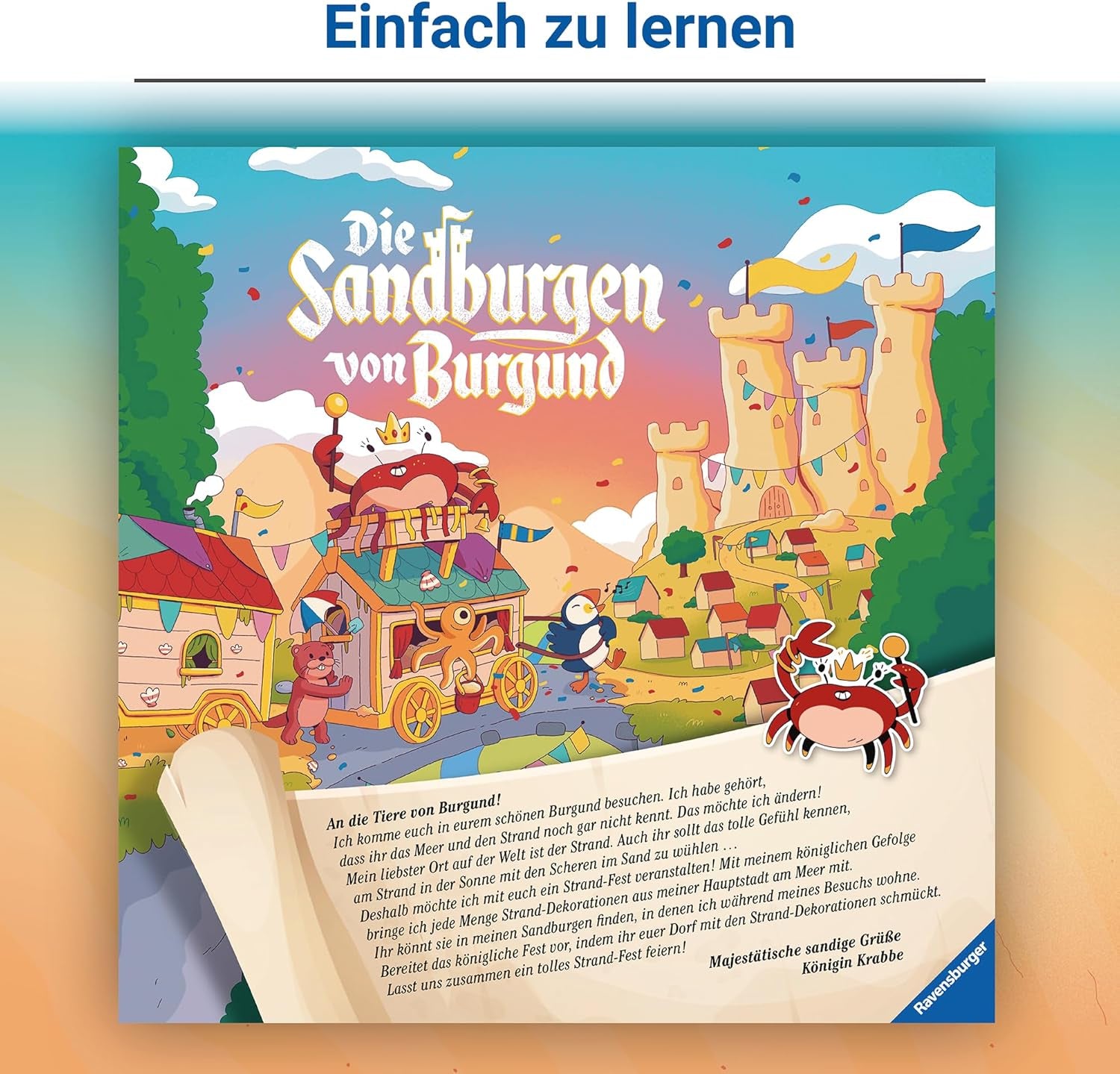 Ravensburger 24687 Burgundy Sandcastles - Játék 5 éves kortól, 2-4 játékos számára