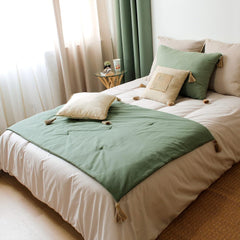 Paplan 4 golyóval, juta, 90 X 190 cm, agyag, 2007AGCHLJT090190, 90 X 190 cm Paplanok és paplanok Naty Shop