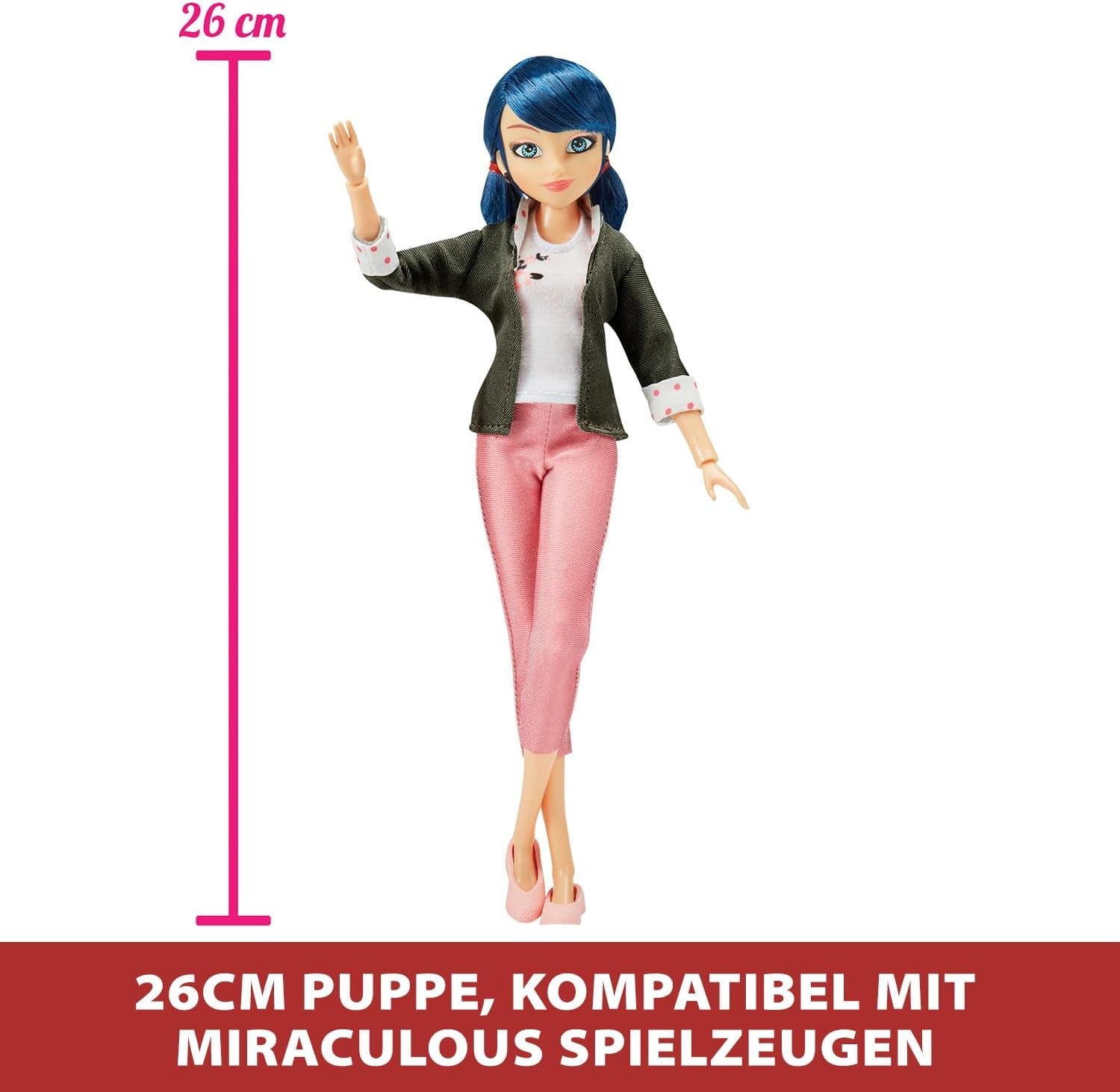 Bandai - Miraculous Ladybug - Păpușă de îmbrăcat 26 cm cu două ținute - Ladybug - P50355 Papusi Naty Shop