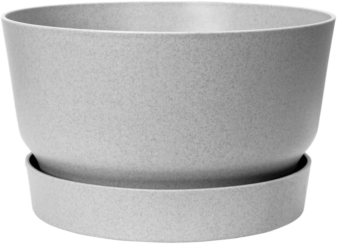 elho Greenville Bowl 33 - Ghiveci de flori pentru exterior - 100% plastic reciclat - Ø 32,5 x H 19,4 cm - Gri/Beton viu