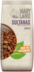 Maryland Sultanas, Szárított mazsola, természetesen édes, hozzáadott cukor nélkül - tartósítószer nélkül, 1 kg Szárított termékek Naty Shop